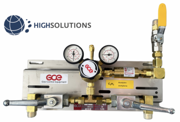 Central de Gases Duplex Manual Acetileno 25 / 1,5 bar